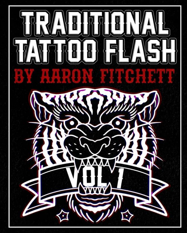 Traditional Tattoo Flash By Aaron Fitchett Vol 1: 350+ Unique Traditional Tattoo Designs (Tattoo Flash Books) - Image 1