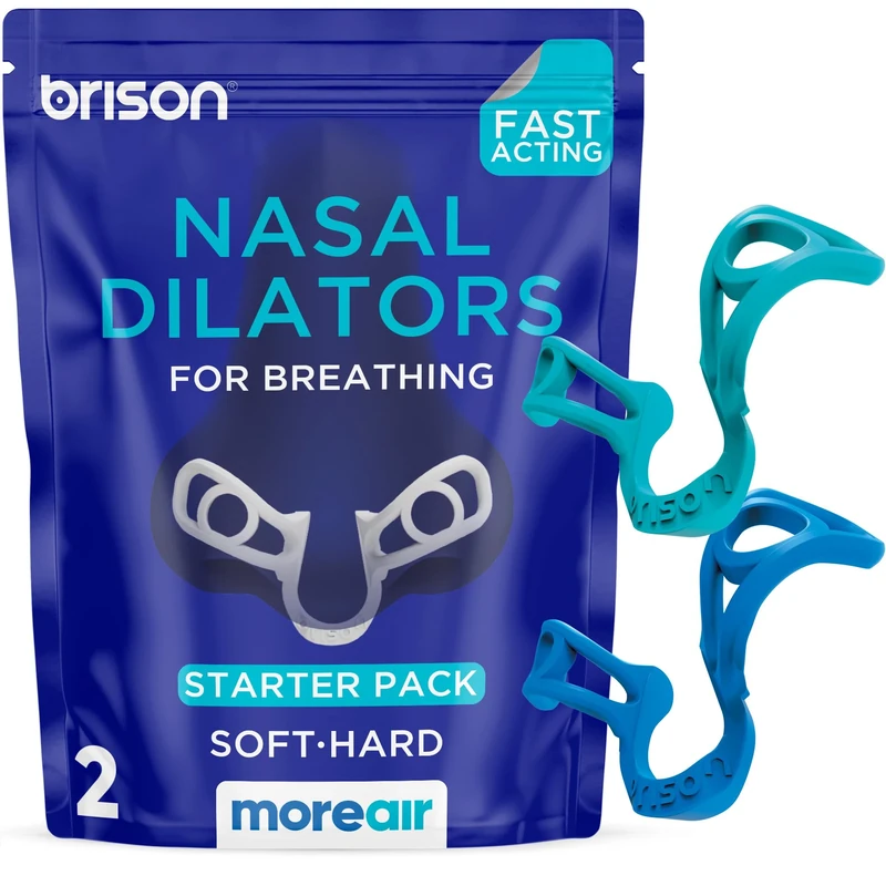 Brison Nasal Dilators - 3 Pack - Anti Snoring Nose Vents Opener for Better Breathing and Adults for Sleep and Activity Improves Airflow - Soft/Hard