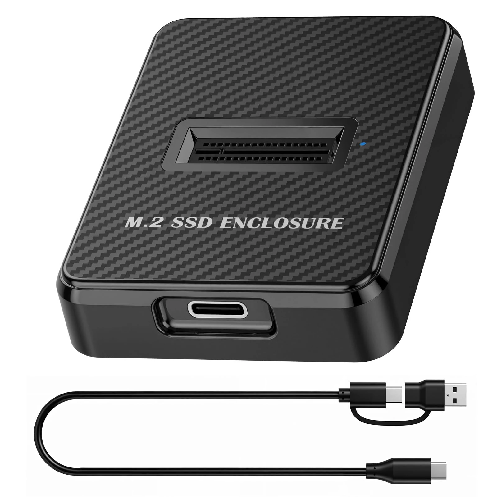 M.2 NVMe and SATA to USB C Docking Station, Dual-Protocol M.2 to USB C Adapter, 10Gbps External SSD Card Reader Enclosure, Compatible with M Key, B+M Key, for 2280 2260 2242 2230 SSDs