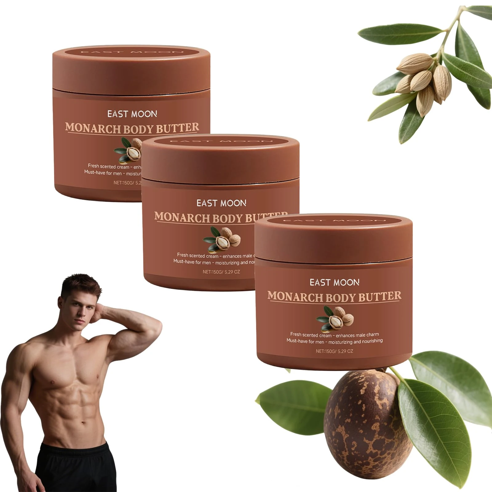 King Cologne Body Butter for Men – Pheromone Infused Moisturizer with Shea – Daily Hydrating Men’s Body Butter for Soft, Smooth Skin,5.29oz (3)