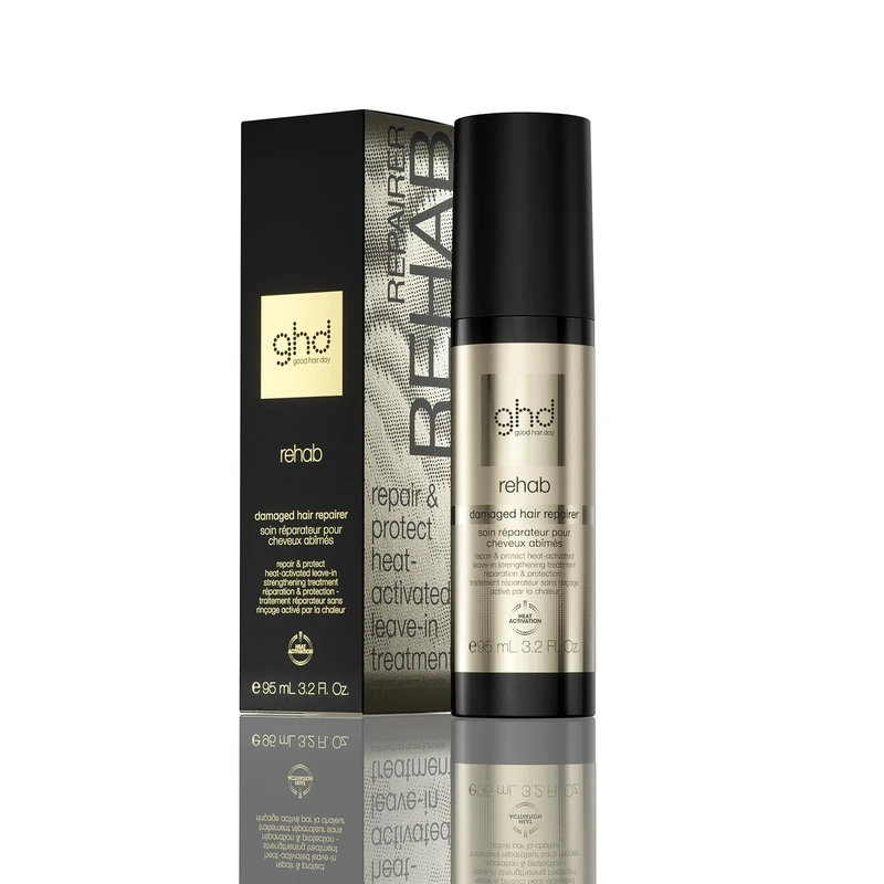 ghd Rehab Damaged Hair Repairer, Heat-Activated Leave-In Strengthening Treatment To Repair & Protect 95ml