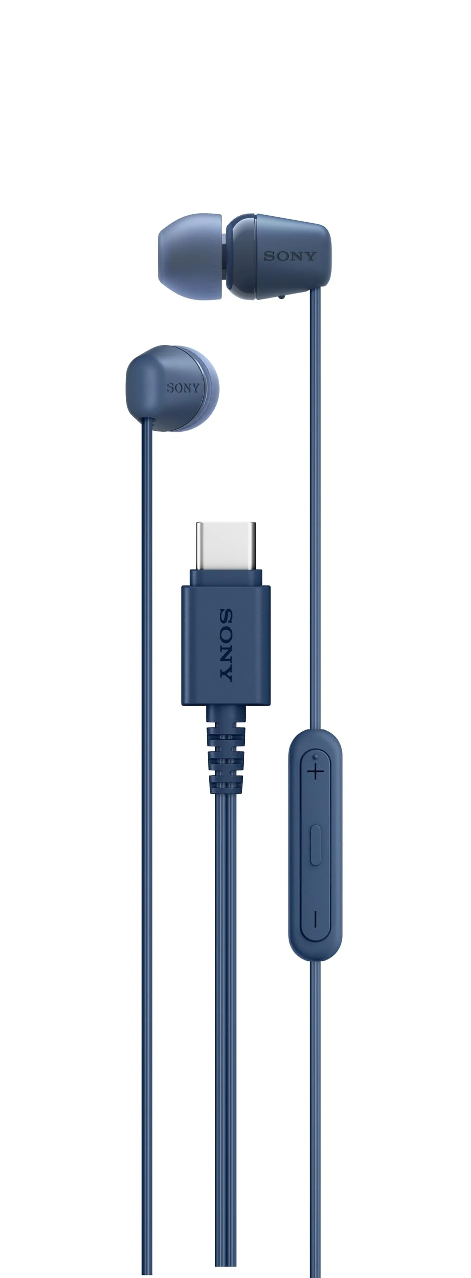 Sony IER‑EX15C USB‑C Wired Earbuds with Mic – Lightweight In‑Ear Headphones for Android, iPhone, Laptop & PC – Tangle‑Free Cable, Clear sound – Perfect for Travel & Everyday Use – Blue
