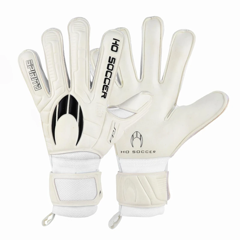 HO Soccer Spirito White Protek Flat, Goalkeeper Gloves, Unisex Child, White, 5
