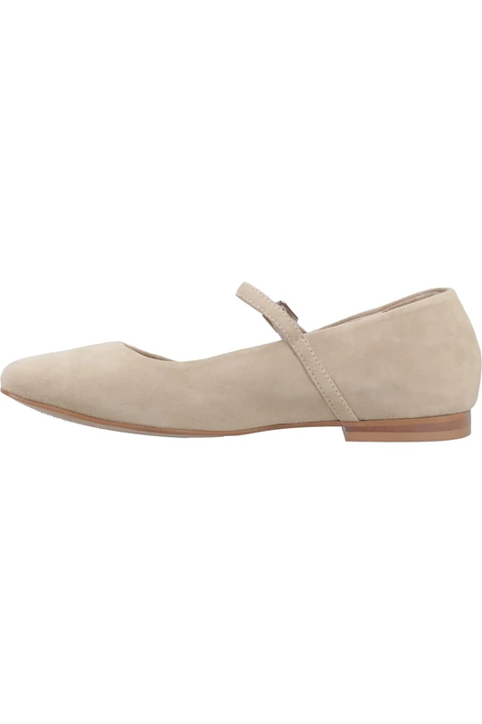 Hush Puppies Women's Pasha Suede Ballerina, Taupe, 8 UK