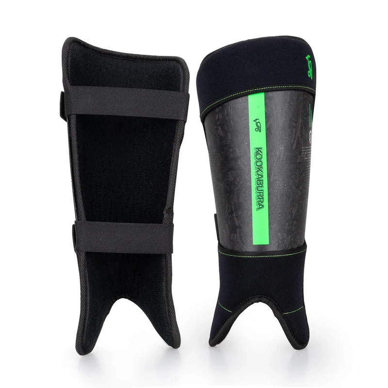 Kookaburra Pro Carbon Hockey Shin Guard – Black (Size Large)