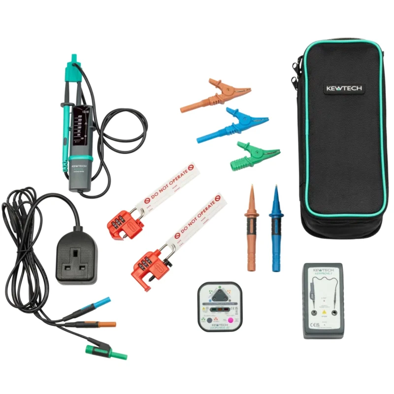 Kewtech TB118 Safe Isolation Kit Complete Kit with Two Pole Tester, Proving Unit, Lockout Devices & Advanced Socket Tester Designed for Gas Engineers
