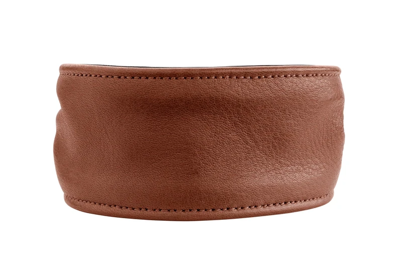 Hunter Arvika Ergonomic Dog Collar Soft Soft Soft Leather High, Modern and Stylish Made in Germany Colour: Cognac/Black, Size: 65