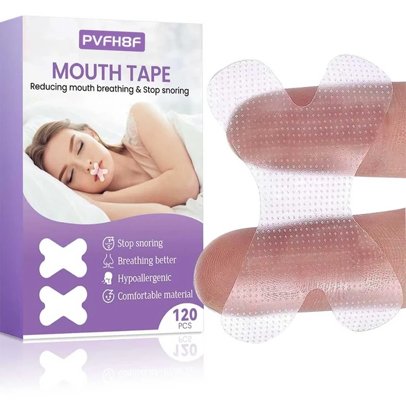 Mouth Tape for Sleeping, 120 Pcs Sleep Tape, Mouth Strips Anti Snoring, Strong but Gentle Adhesion for Women Men, Improves Nasal Breathing and Reduces Snoring