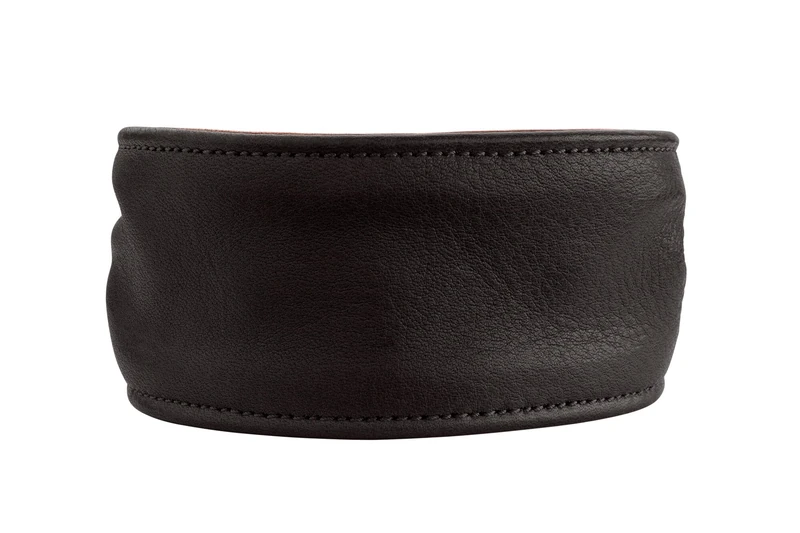 Hunter Arvika Ergonomic Dog Collar Soft Soft Soft Leather High, Modern and Stylish Made in Germany Colour: Black/Cognac Size 65 - Image 1