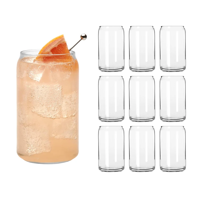 Libbey 70462 Glass Cans Tumbler, 473 ml, Set of 12