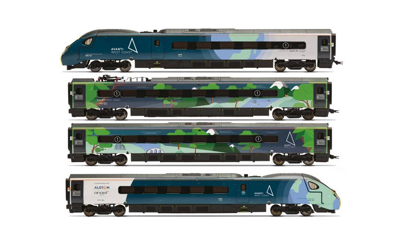 Hornby R30444 Avanti West Coast Class 390 COP26 Livery 4 Car Train Pack 390121