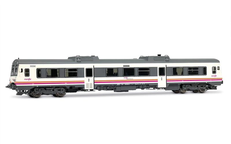 Electrotren Hobby HE2501B RENFE, diesel railcar 9-596-005-9 "Tamagotchi", Media Distancia livery, ep. VI for 14+, adults and model railway collectors