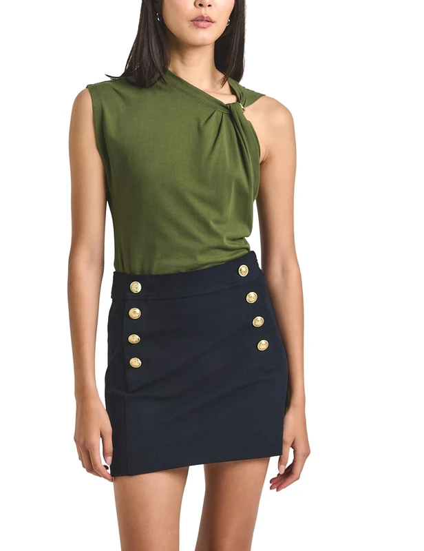 Derek Lam 10 Crosby Women's Reyna Mini Skirt, Midnight, 0