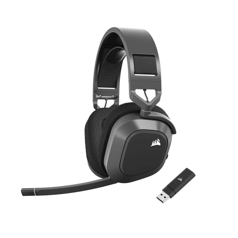 Corsair HS80 MAX Wireless Xbox Gaming Headset with Bluetooth – Dolby Atmos – Broadcast Quality Microphone – iCUE Compatible – Xbox, PC, Mac, Mobile – Steel Grey