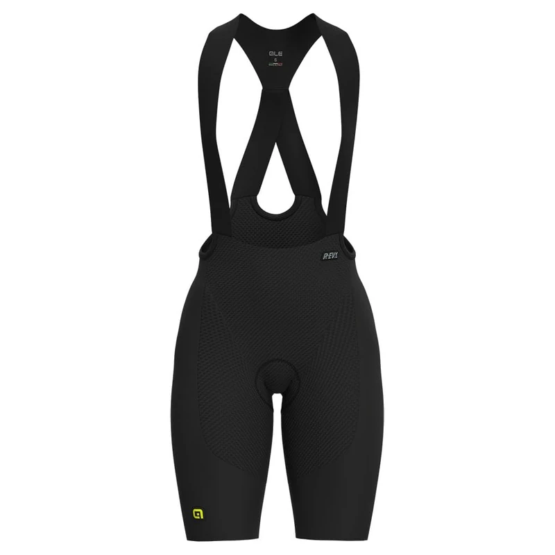 Alé Cycling Women's R.EV1 Voltage Bib Shorts, Black, L