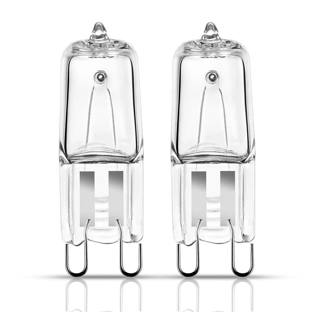 G9 40W Halogen Oven Bulbs 230V G9 Oven Light Bulbs, 400lm Warm White Dimmable 300℃ Heat Tolerant for Microwave, Cooker Hood- 2Pack