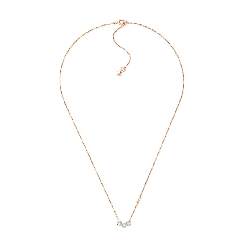 Michael Kors Premium Women's Rose Gold-Tone Sterling Silver Necklace and Earring, MKC1766SET