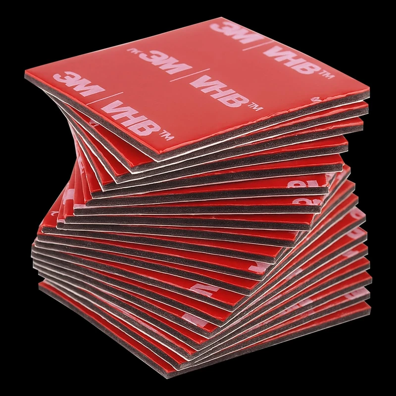 20 Pieces Double Sided Adhesive, Extra strong, Double Sided Adhesive Pads Compatible, Highly Durable, for Car, Home and Office, Square（30 x 30 mm）