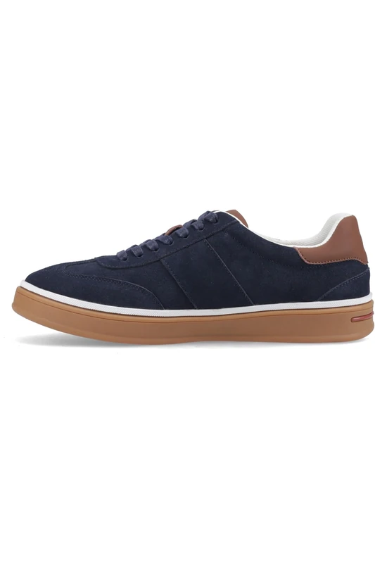 Hush Puppies Male Carlos Suede Trainer, Navy, 8