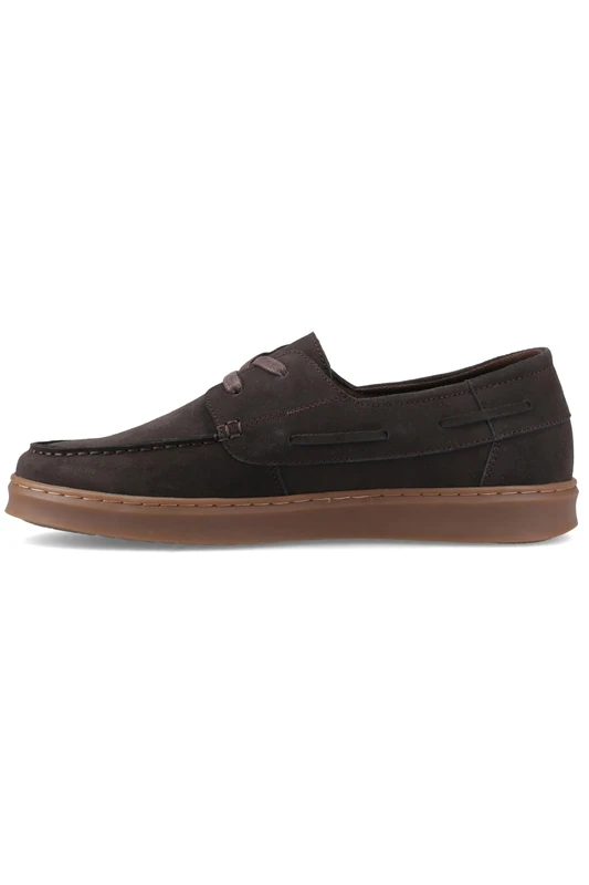 Hush Puppies Men's Madden Boat Shoe, Chocolate, 6 UK
