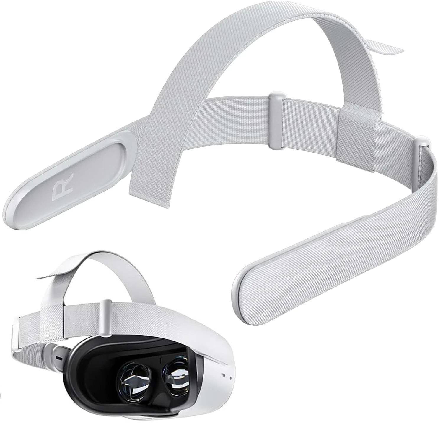Head Strap for Oculus Quest 2 Headset, Adjustable Replacement Headstrap for Meta Quest 2 Head Strap (White)