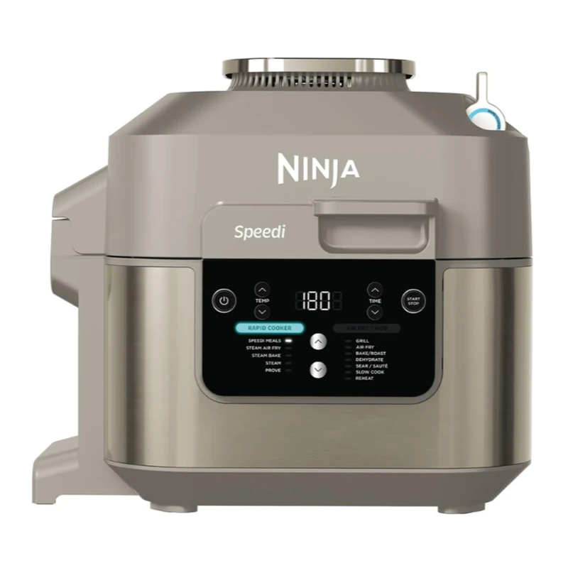 Ninja Speedi 12-in-1 Multi-Cooker, Air Fryer and Slow Cooker, 5.7L Cooking Pot, Meals for 4 in Minutes, Air Fry, Steam, Grill, Bake, Roast, Sear, Slow Cook and More, Stone Gold ON500UKSTGD