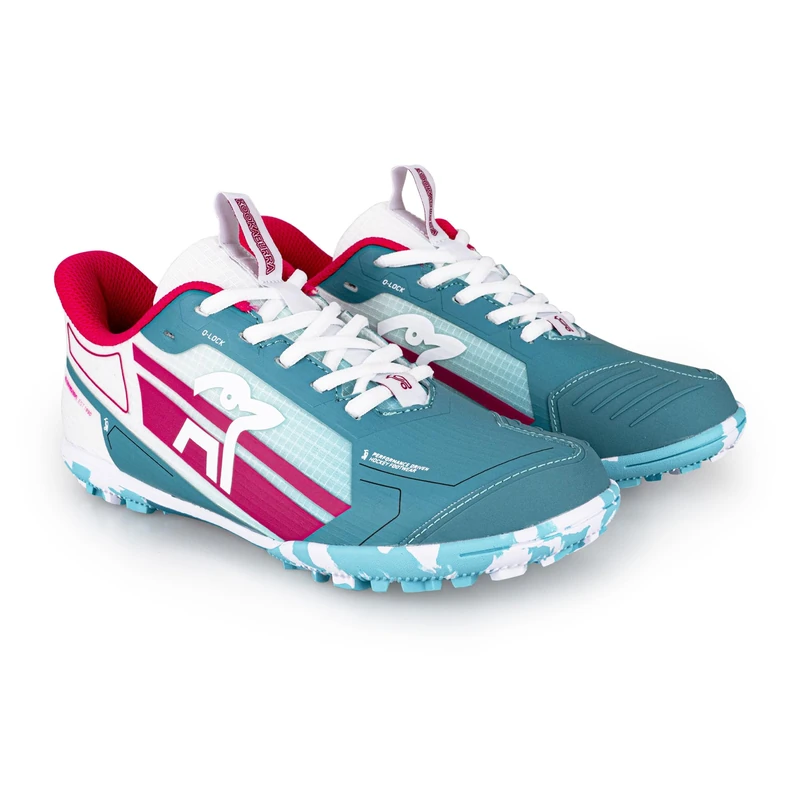 Kookaburra Orbit Junior Hockey Shoe – Size Junior 3 - Mint/Pink | Lightweight with EVA Midsole Cushioning & All-Surface Grip