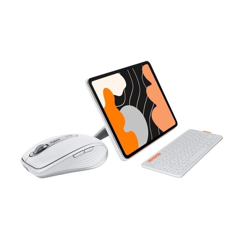 Logitech MX Anywhere 3S Compact Wireless Mouse + Flip Folio, Keyboard Case for iPad Pro 13-inch (M4) & iPad Air 13-inch (M2 & M3) (2024, 2025), Multi-device, QWERTY UK English Layout