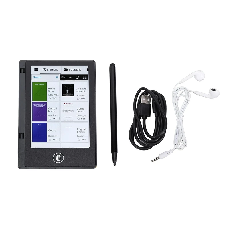 FAUOSWUK E Book Reader, 5 Inch Electronic Book Reader Devices with Color LCD Touchscreen, 1+8GB, Anti Dazzle Ans Eye Friendly, Portable Digital Reader