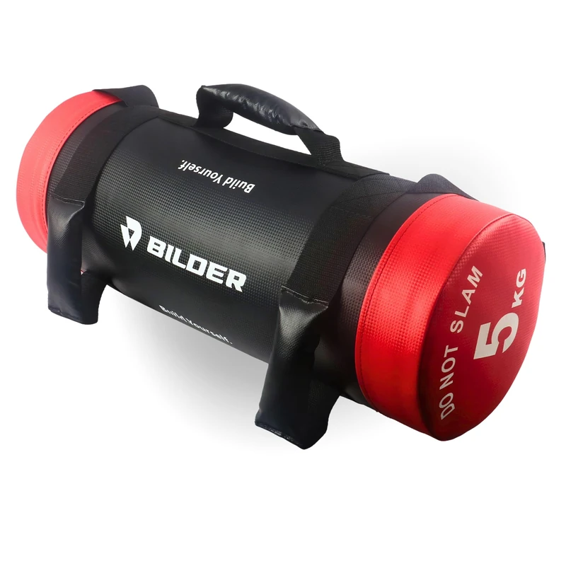 BILDER - Compact Powerbag 5 kg with Metal Sand, Fitness Sandbag for Strength, Resistance and Core Training, Gym Weight Bag with Multiple Handles, Home Gym Tools for Complete Training