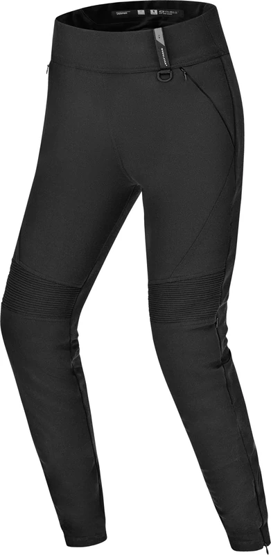 SHIMA Vesper Motorcycle Leggings for Women GFLEXX Knee Protectors Aramid Motorbike Mens Armoured Trousers Lightweight Protective Pants Stretch Reinforced Armored Bike Elastic (Womens, Black, 3XL)