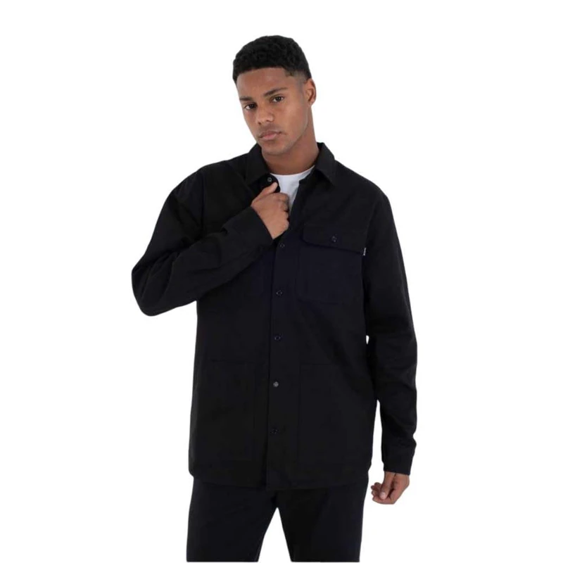 Hurley Mens Long Sleeve - Worker Flannel Shirt, Black, M EU