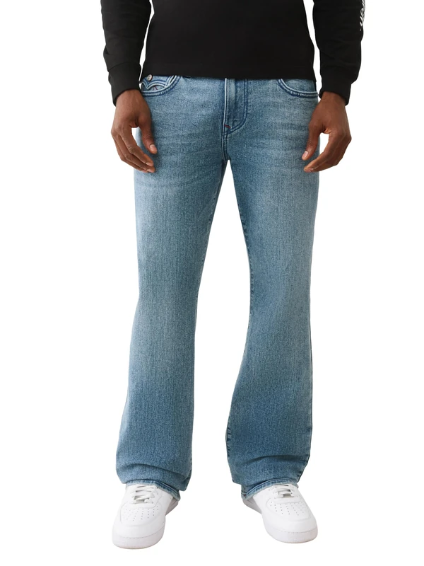 True Religion Men's Billy Single Needle Flap Bootcut, Blue, 32 - Image 1