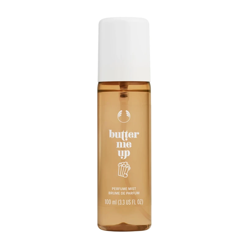 The Body Shop Butter Me Up Fragrance Mist (1x 100ml), Women’s Body Mist with Popcorn, Vanilla, Coconut & Praline, Sweet & Cosy Perfume Spray for Everyday Wear