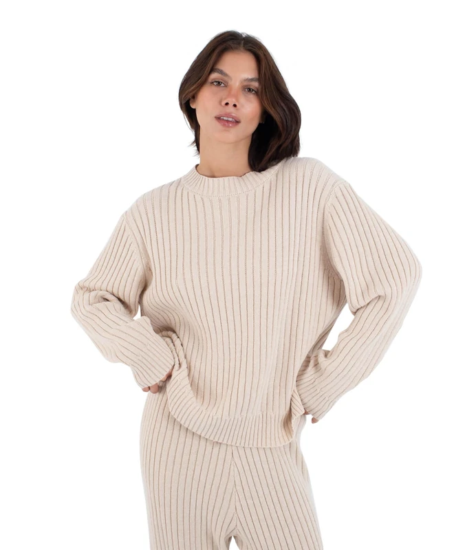 Hurley Womens Sweater Lane Way T-Shirt, Cream-Coloured, XS EU