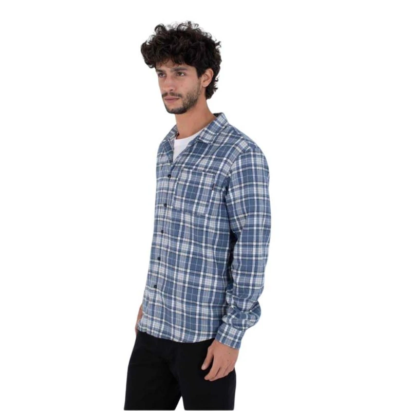 Hurley Mens Long Sleeve - Axe Flannel Shirt, Blue, M EU