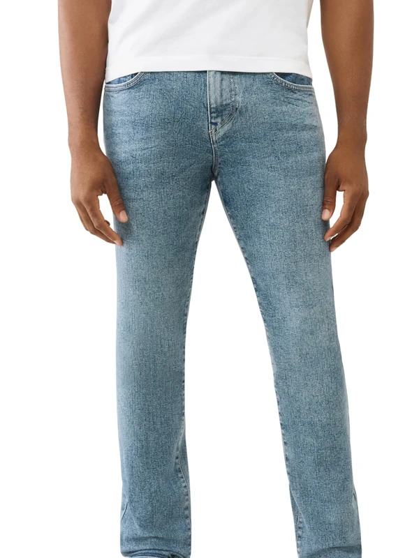True Religion Men's Rocco Single Needle Skinny, Blue, 32
