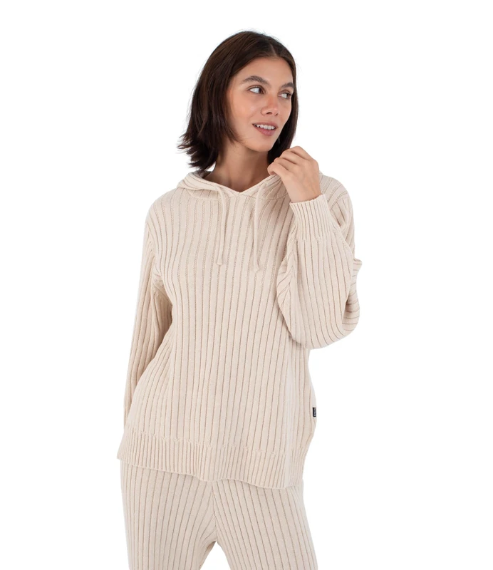 Hurley Womens Hooded Sweater Lane Way T-Shirt, Cream, S EU