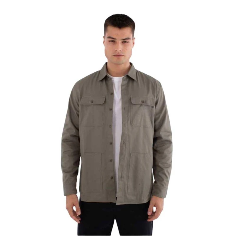 Hurley Mens Long Sleeve - Worker Flannel Shirt, Green, L EU