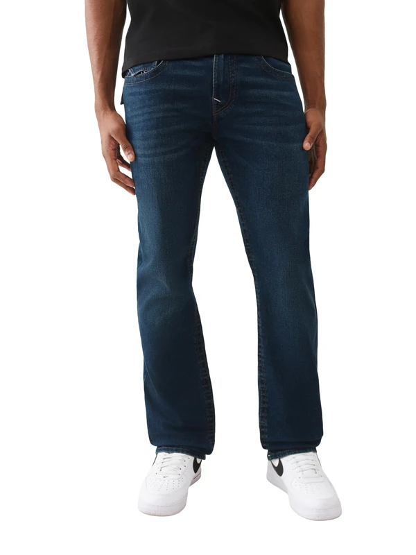 True Religion Men's Ricky Big T Flap Straight, Blue, 32