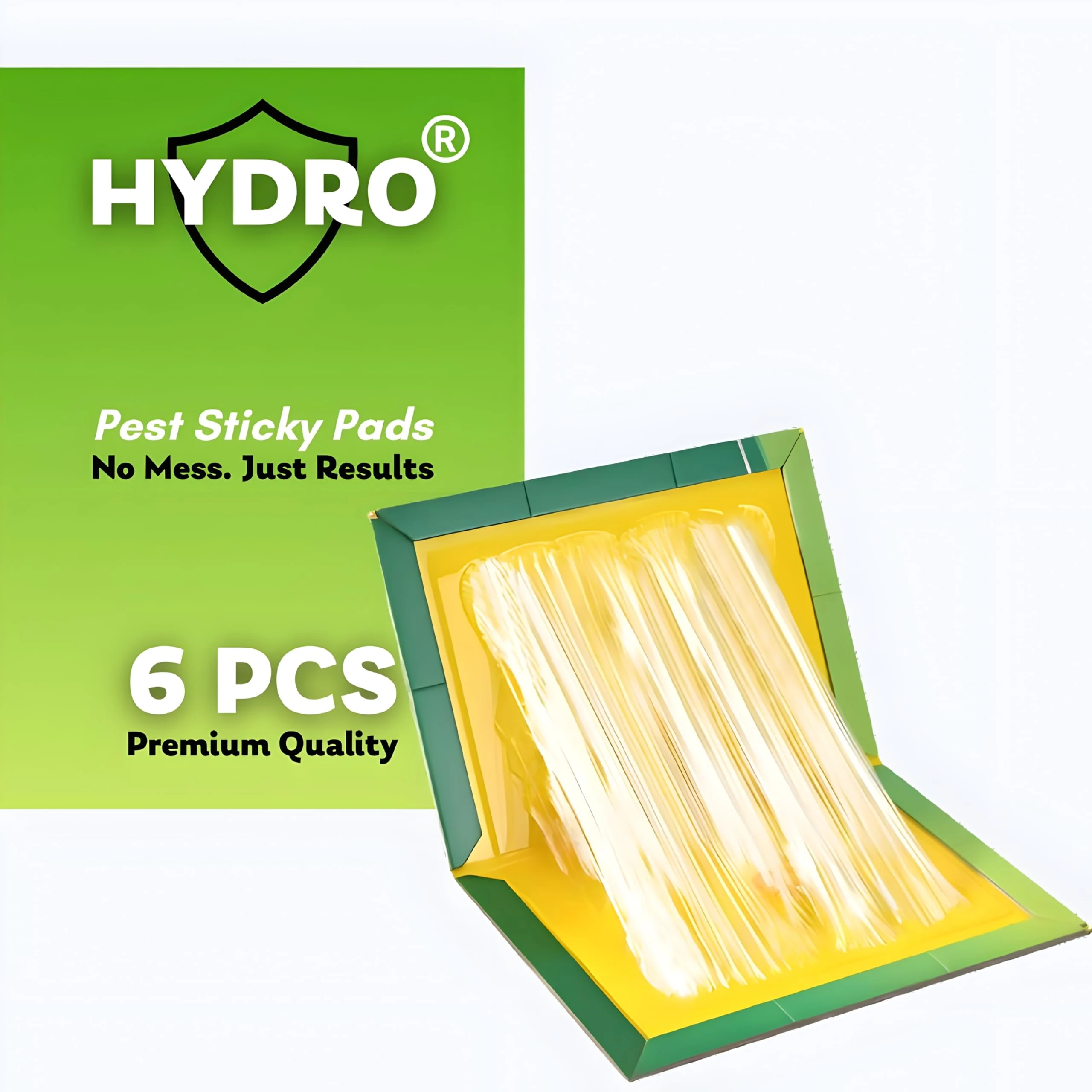HYDRO Extra Strong Sticky Traps, 6-Pack – Durable Sticky Pads for Indoor & Outdoor Use, Perfect for Home, Kitchen, Garage, and Garden.