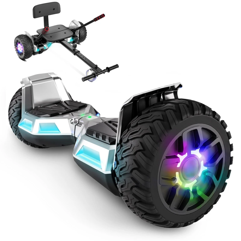 SISIGAD Hoverboard SUV and Kart, with Bluetooth, Hoverboards All Terrain 8.5" Hummer, Best Gift for Kids