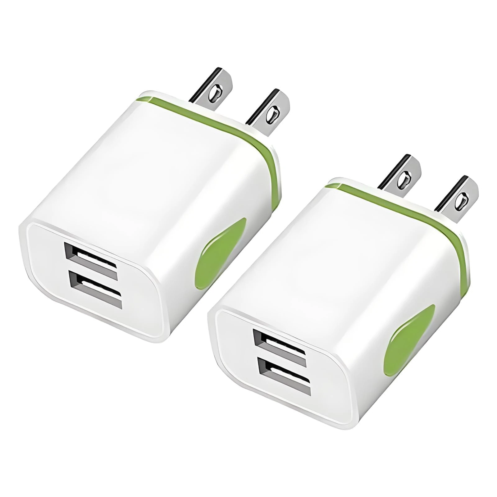2 Pcs Usa Usb Charger Plug Adapter With, 2 Pin Usb a Plug Us Travel Adapter, With Dual Ports, Perfect for Charging Smartphones, Shavers & Toothbrushes During US Travels