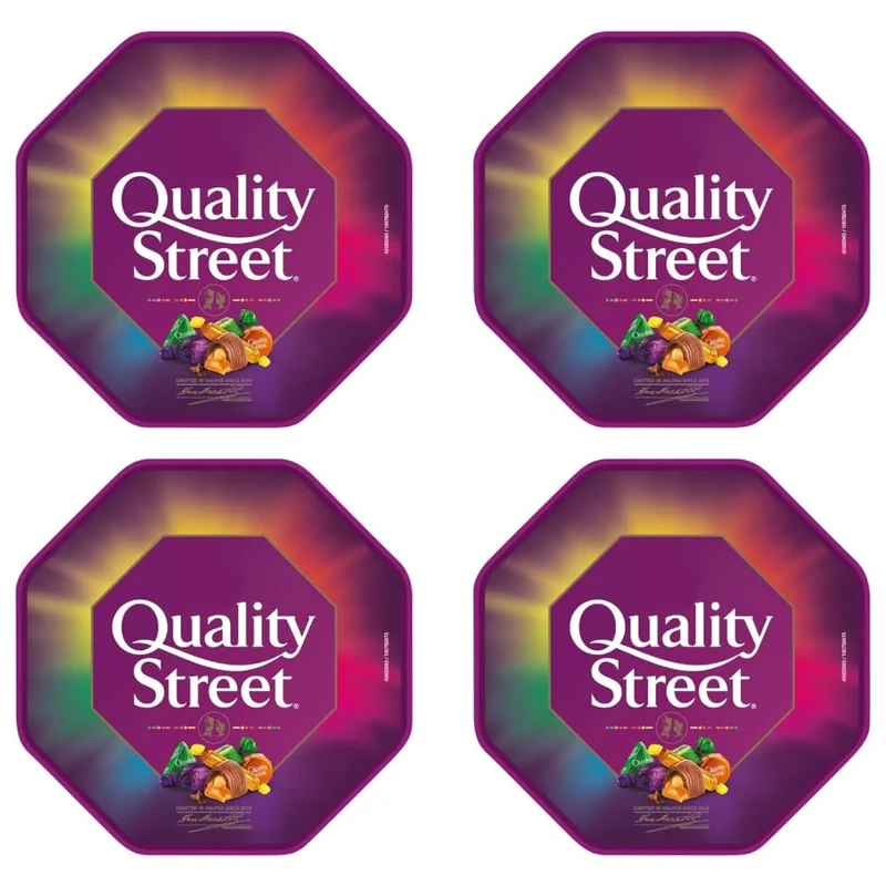 4x Quality Street Assorted Milk Chocolate Sweets, 550g, New 2025