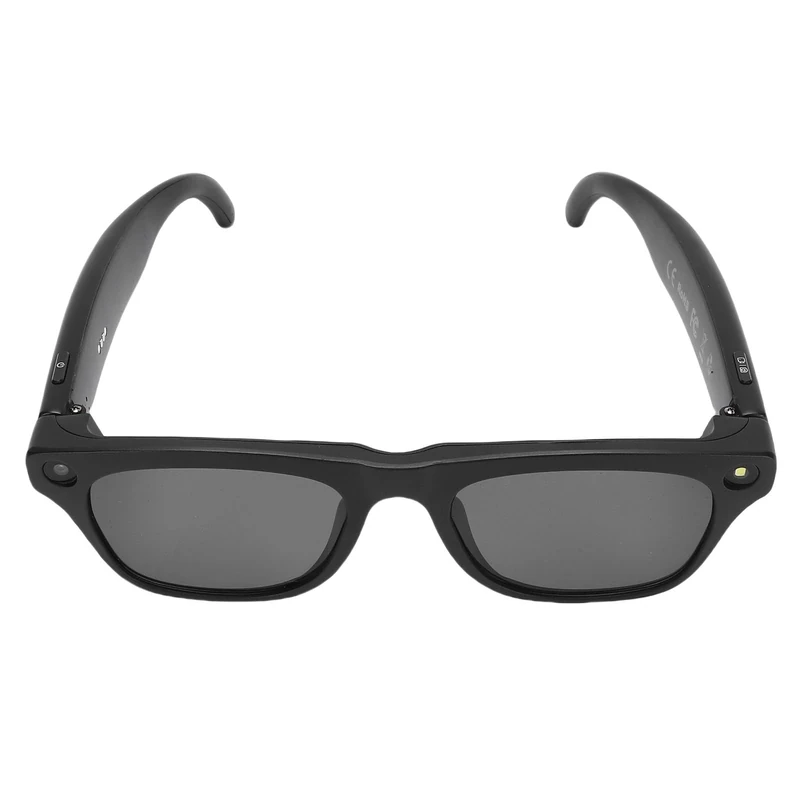 Gugxiom AI Smart Glasses 4K Camera Bluetooth Glasses Dual Speakers with AI Sound Assistant for Real Time Translation and Visual Dialogue Applications (Black)