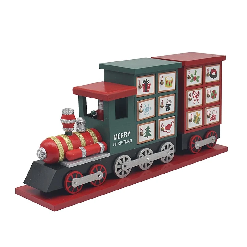 Lesser & Pavey Train-Shaped Christmas Calendar for Home & Office | Stylish Desk Calendar for Decoration | Daily Planner for Desk Accessories | Ideal Appreciation Gift for Women & Men