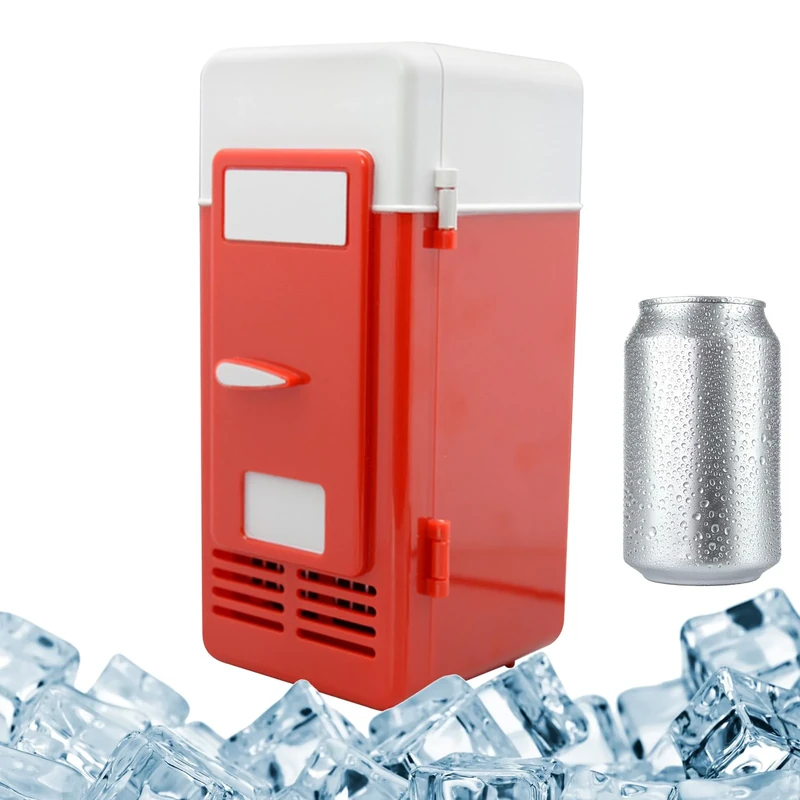 Small Fridgerator for Bedroom - Cans Portable Cooler | Personal Fridge for Skin Care | Compact Plug-in Appliance, Cooler Warmer Equipment for Teens Students Girls Family Boys