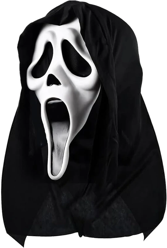 Toskope Halloween Horror Scream Mask for Adults and Kids, Natural Latex Costume Mask with Realistic Detailing, Scary Movie Inspired Mask for Halloween Parties & Cosplay