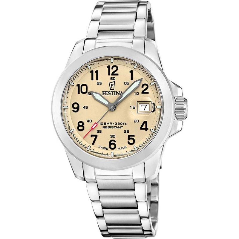 Festina Swiss Made Mens Stainless Steel Watch with Bracelet F20081/1