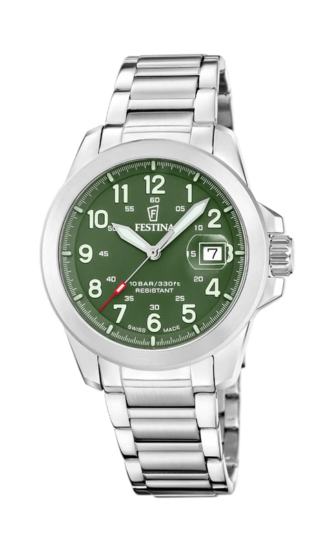 Festina Swiss Made Mens Stainless Steel Watch with Bracelet F20081/3
